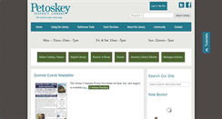Desktop Screenshot of petoskeylibrary.org